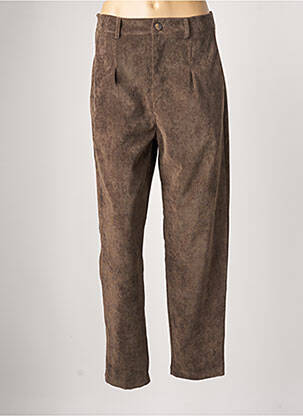 Pantalon droit stretch taille normale marron STUDIO PARISIEN femme