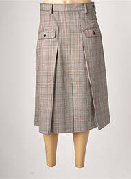Jupe mi-longue stretch gris IDANO femme