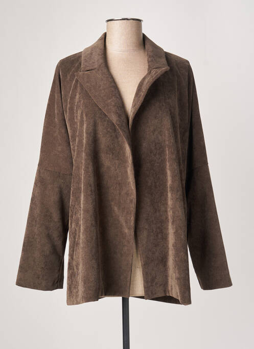 Veste casual coupe droite vert STUDIO PARISIEN femme