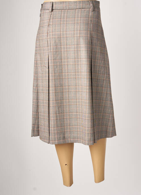 Jupe mi-longue gris IDANO pour femme