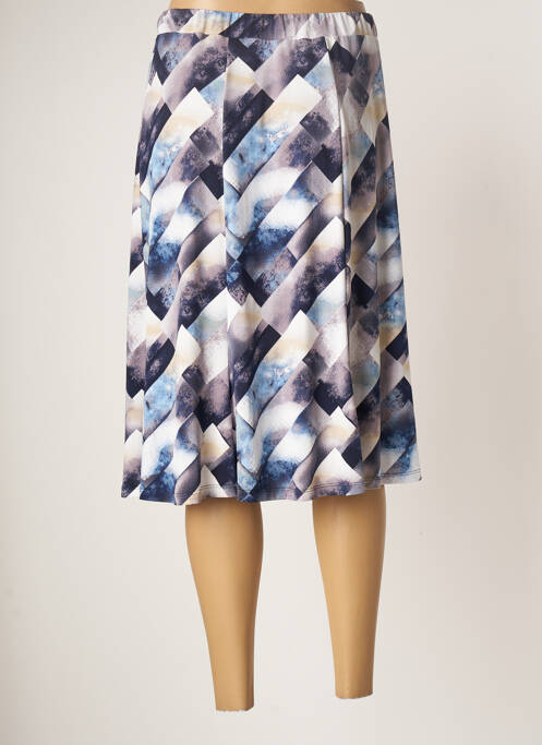 Jupe mi-longue bleu NAYAT pour femme