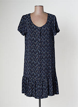 Robe mi-longue imprimé fleurs manches courtes bleu RAGWEAR femme