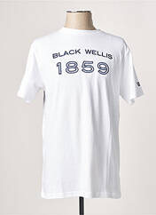 T-shirt blanc BLACK WELLIS pour homme seconde vue