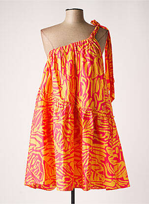 Robe mi-longue orange GRACE & MILA femme