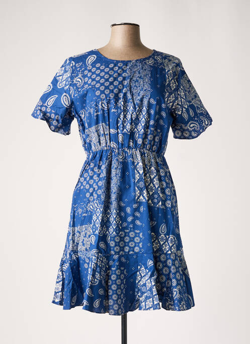 Robe courte bleu GRACE & MILA pour femme