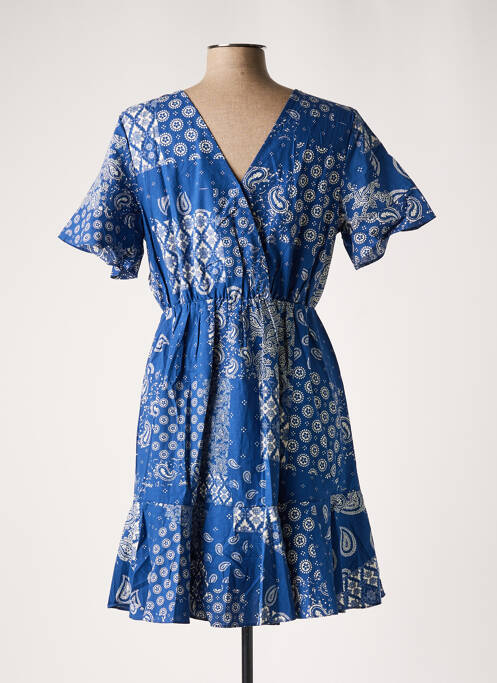 Robe courte bleu GRACE & MILA pour femme