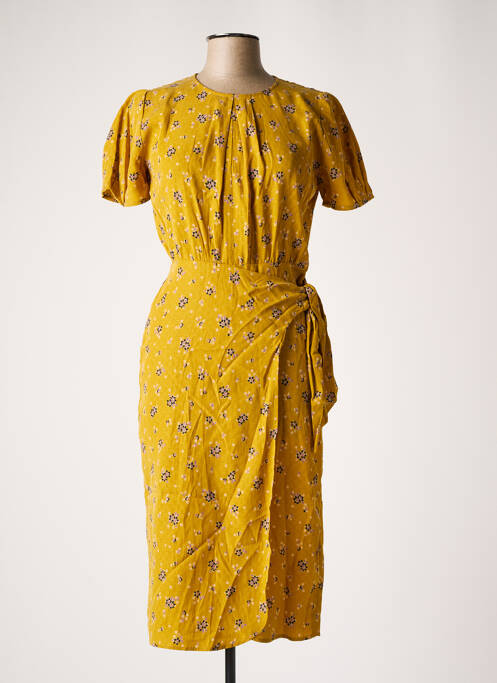 Robe mi-longue jaune SESSUN pour femme