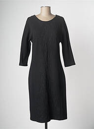 Robe mi-longue manches longues manches longues noir FRANK WALDER femme
