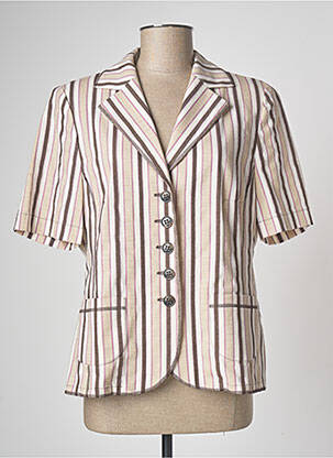 Veste casual epaulette beige FRANK WALDER femme