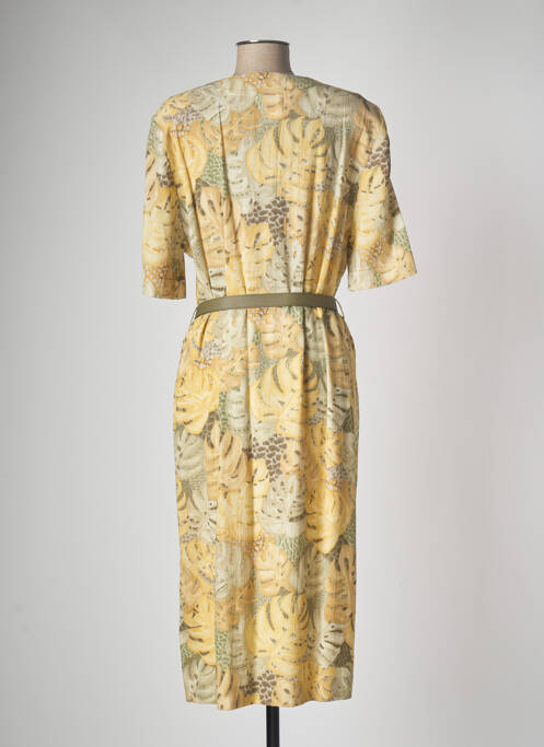 Robe mi-longue jaune CAVITA pour femme