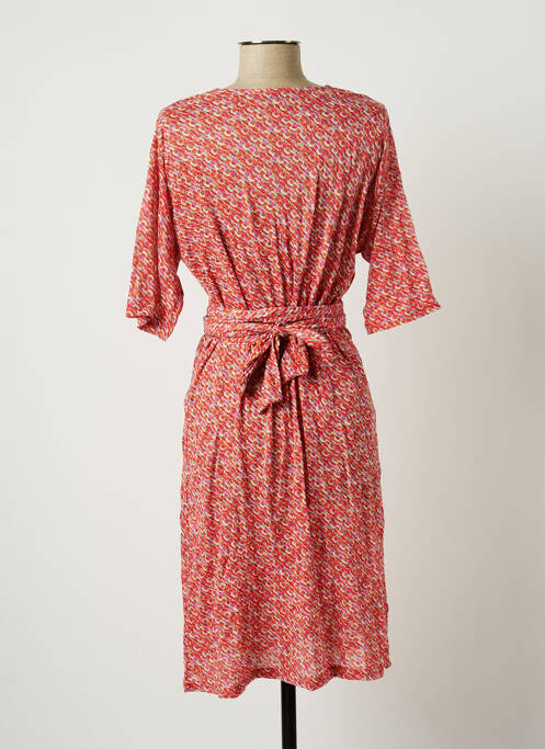 Robe mi-longue orange LES BONHEURS DE SOPHIE femme