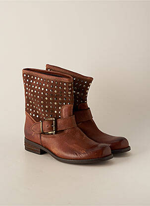 Bottines/boots talon bas talon de 4 à 6cm marron MORENA GABBRIELLI femme
