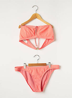 Maillot de bain 2 pièces stretch haut soutien-gorge avec mousse de rembourrage amovible rose BALZAC femme