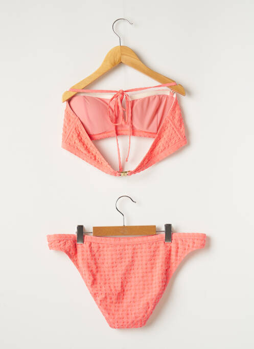 Maillot de bain 2 pièces stretch haut soutien-gorge avec mousse de rembourrage amovible rose BALZAC femme