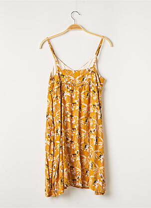 Robe mi-longue doublure fines bretelles jaune MARIE-SIXTINE femme