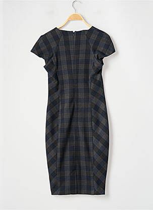 Robe mi-longue fermeture zippée au dos manches courtes bleu ASOS femme