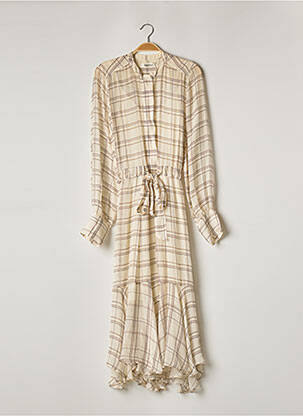 Robe longue manches longues manches longues beige MAGALI PASCAL femme