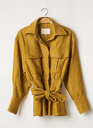 Veste casual col chemisier vert MASSIMO DUTTI femme