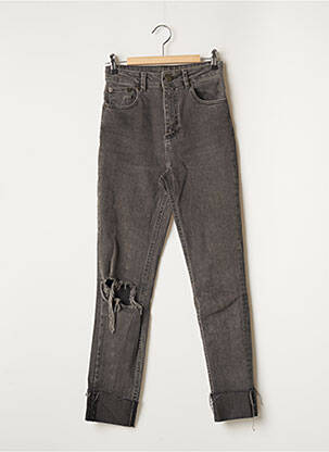 Jeans coupe slim slim taille haute gris ASOS femme