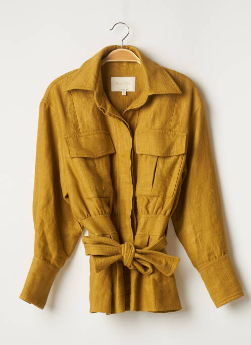Veste casual col chemisier vert MASSIMO DUTTI femme