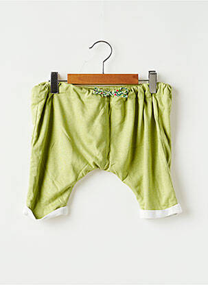 Pantalon droit tissage jersey vert L'ILE AUX FEES enfant