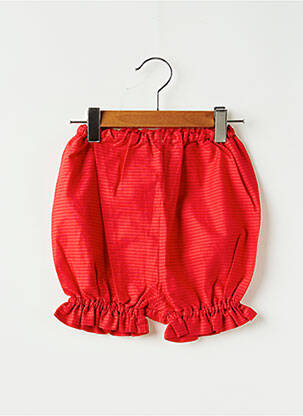 Short coupe boule taille élastique rouge CHARLOTTE SY DIMBY fille