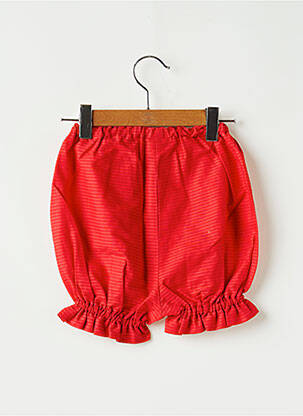 Short coupe boule taille élastique rouge CHARLOTTE SY DIMBY fille