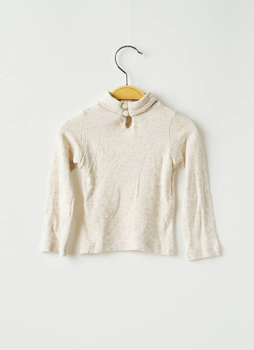 Sous-pull manches longues manches longues beige L'ILE AUX FEES enfant