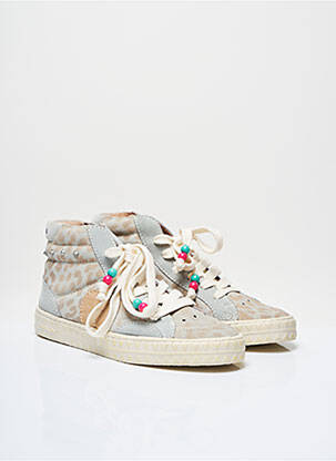 Baskets talon compensé talon plat jusqu'à 3cm bleu DOLFIE femme