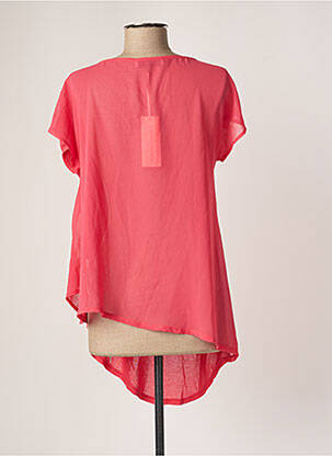 Tunique manches courtes tissage crêpe rose CRISTINA GAVIOLI femme