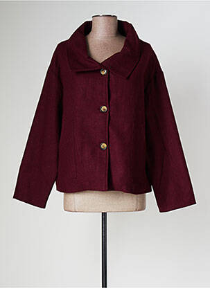 Manteau court rouge AGATHE & LOUISE pour femme