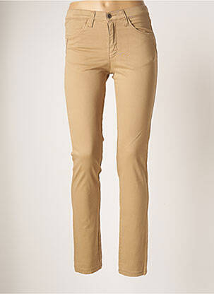 Pantalon slim stretch taille normale beige WALTRON femme