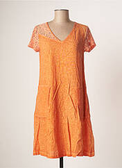 Robe mi-longue orange MALOKA pour femme seconde vue