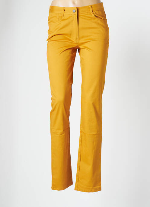 Pantalon droit jaune FELINO pour femme