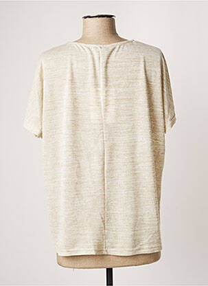 Top coupe fluide manches courtes beige EGO femme