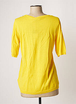 Pull resserrée sur le bas manches courtes jaune YEST femme
