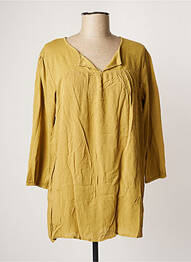 Tunique manches longues tissage crêpe vert YEST femme