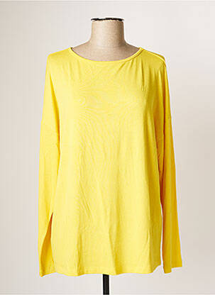 Top stretch manches longues jaune YEST femme
