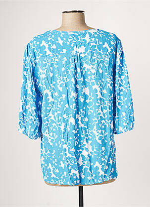 Blouse imprimé fantaisie manches longues bleu YEST femme