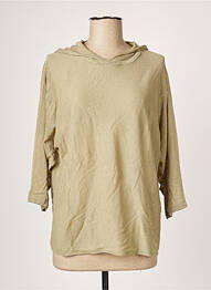 Pull stretch manches 3/4 vert YEST femme