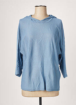 Pull coupe droite manches 3/4 bleu YEST femme
