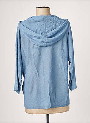 Pull coupe droite manches 3/4 bleu YEST femme
