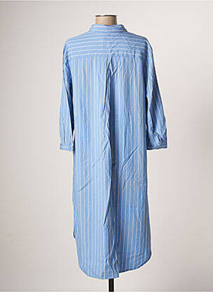 Robe mi-longue manches 3/4 manches 3/4 bleu YEST femme