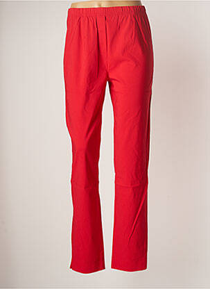 Pantalon slim taille élastique taille normale rouge OLIVER JUNG femme