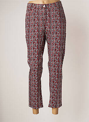 Pantalon slim tissage popeline taille normale rouge GUY DUBOUIS femme