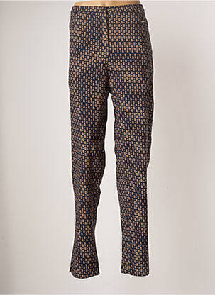Pantalon slim tissage popeline taille normale bleu GUY DUBOUIS femme