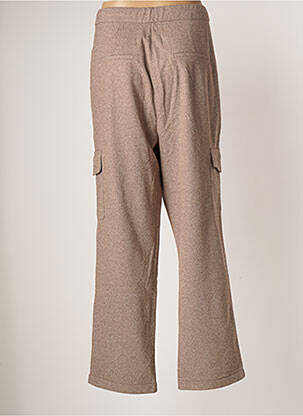 Pantalon cargo coupe droite taille normale marron YESTA femme