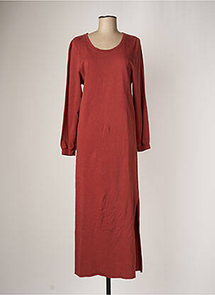 Robe longue manches longues manches longues marron DROLATIC femme