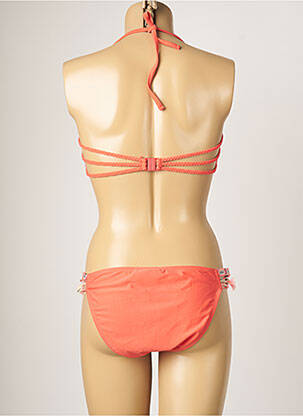Maillot de bain 2 pièces stretch haut bandeau orange AMENAPIH femme