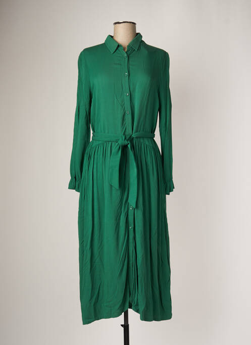 Robe longue vert DROLATIC pour femme